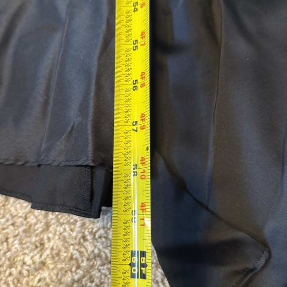 White by Vera Wang Formal Black One-Shoulder Dress with Sash in Ebony Si… - Picture 11 of 14